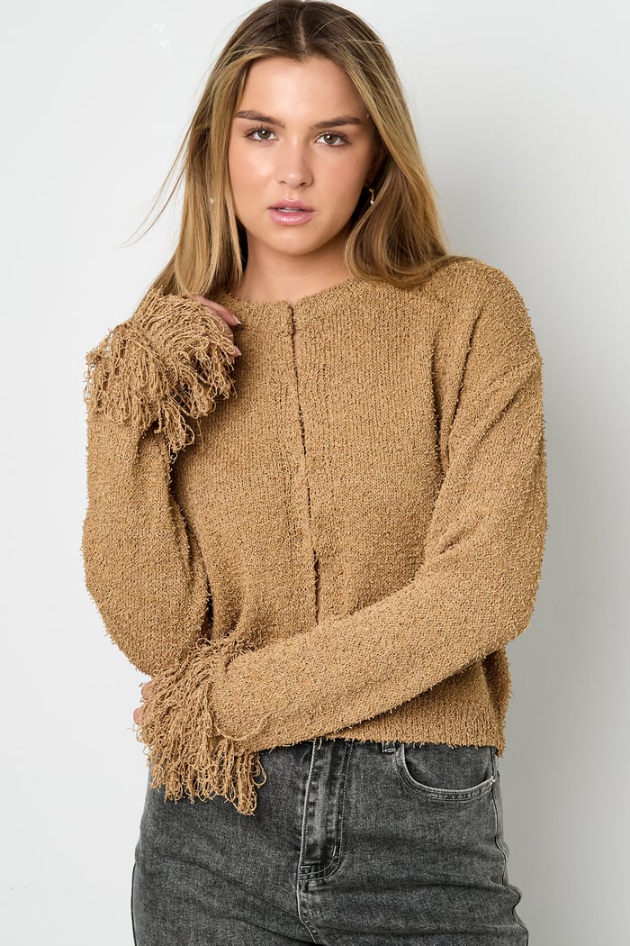 Cardigan with fringe sleeves h5Picture7